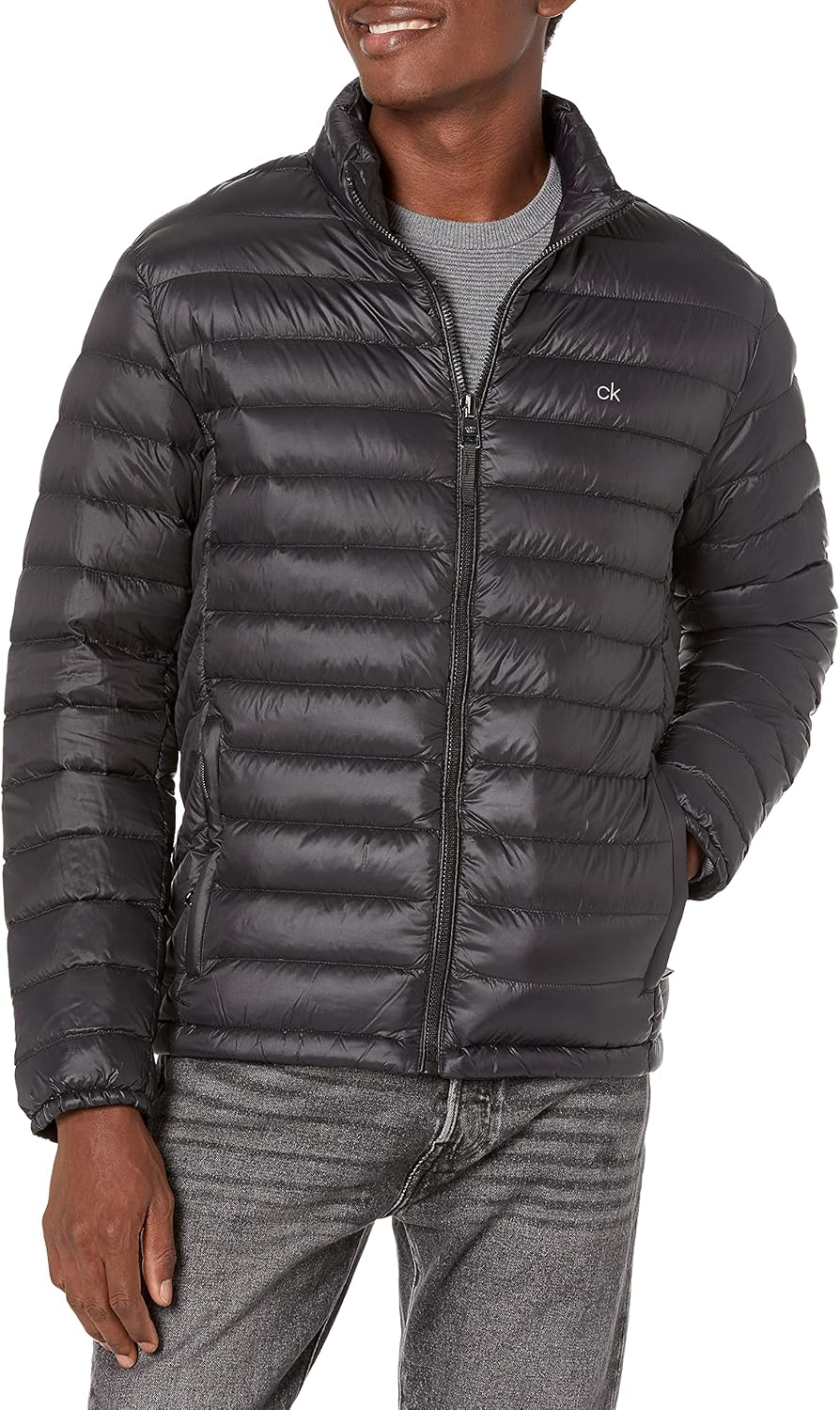 calvin klein 男士经典可折叠羽绒服